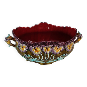 Large planter cache pot borbotine Onnaing art nouveau