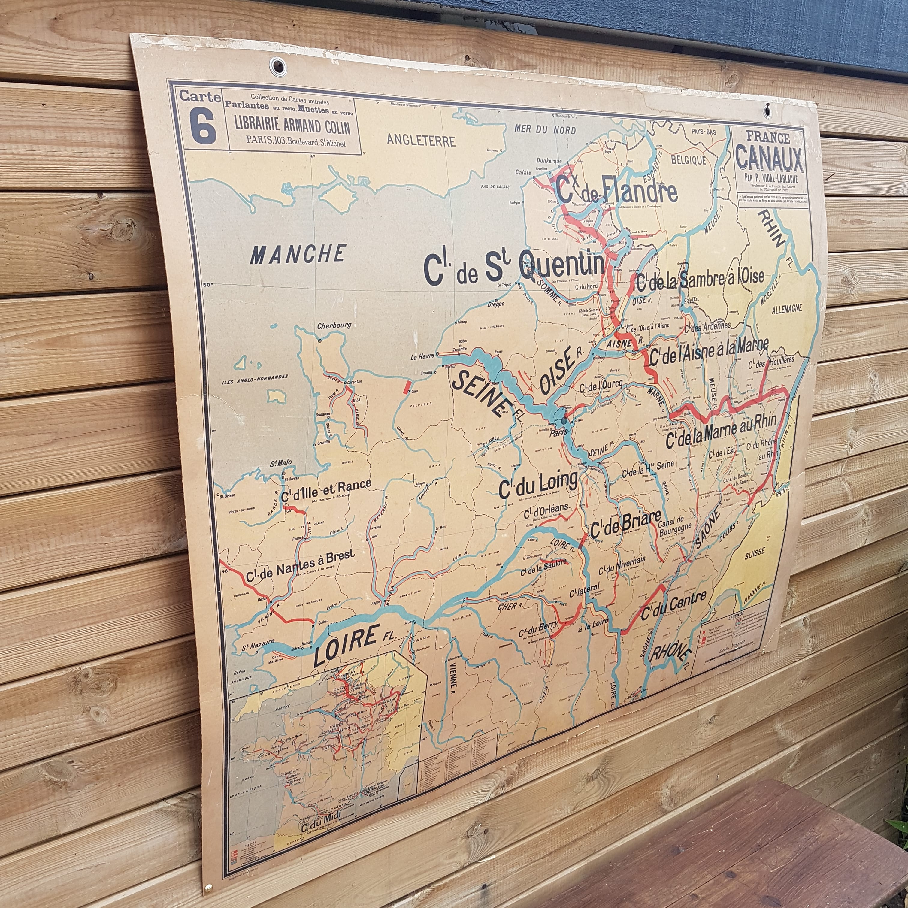 Former school map France Vidal Lablache