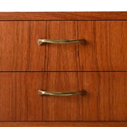 1950s Scandinavian Teak Nightstand with Brass Handles