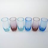 Set of colourful glasses, Italian design, 1980s, production: Italy