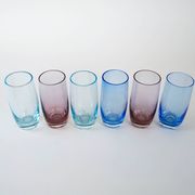 Set of colourful glasses, Italian design, 1980s, production: Italy
