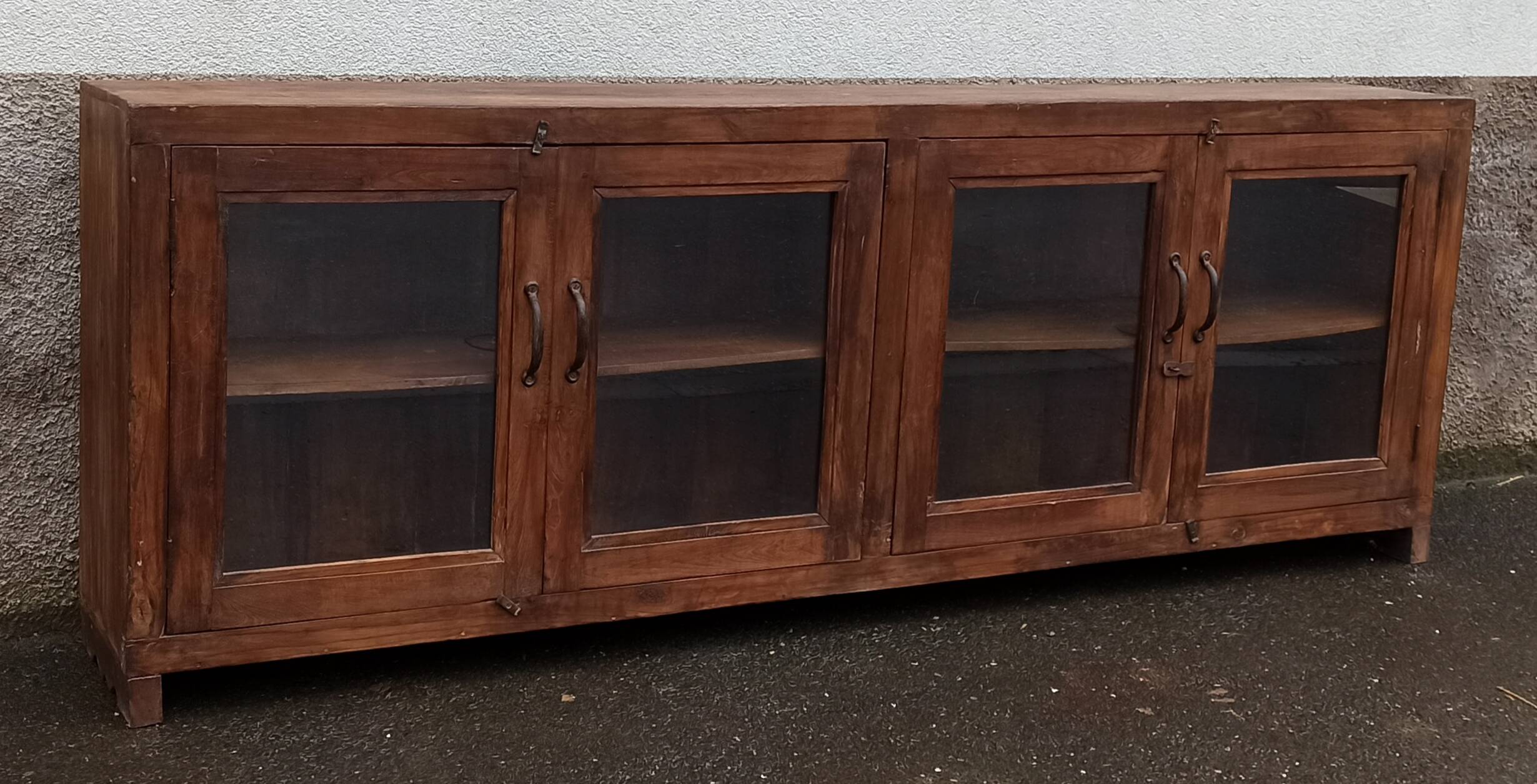 Wooden glass sideboard