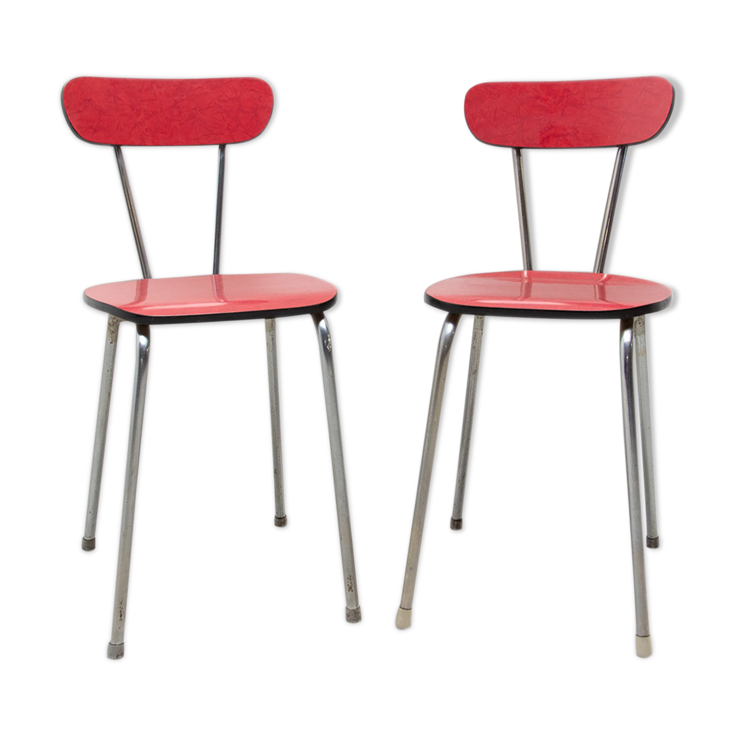 Pair of Czechoslovak colored formica cafe chairs, 1960´s