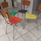 Suite de 4 chaises vintage années 1960