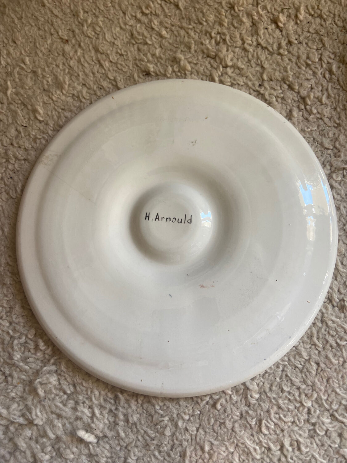 Set of 6 ceramic oyster plates