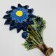 Flower hook wall hook in Belgian ceramic by André Bayer