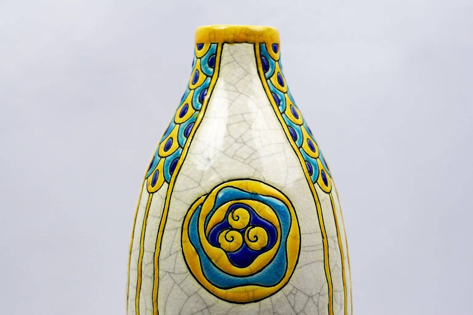 Art Deco vase by Charles Catteau - Boch Frères Kéramis, decoration 751 from 1923