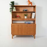 Oak sideboard-bookcase, 1960s