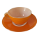 Duralex orange cup and saucer – vintage 70s design