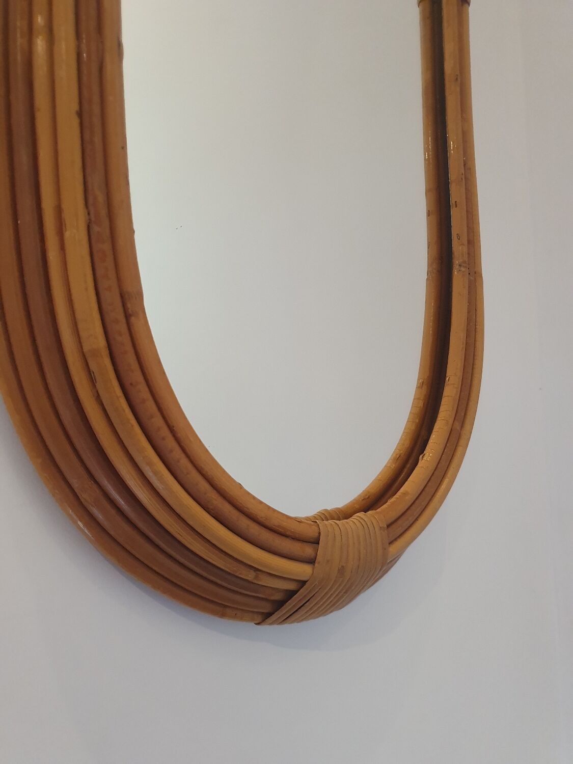 Vintage rattan mirror