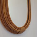 Vintage rattan mirror