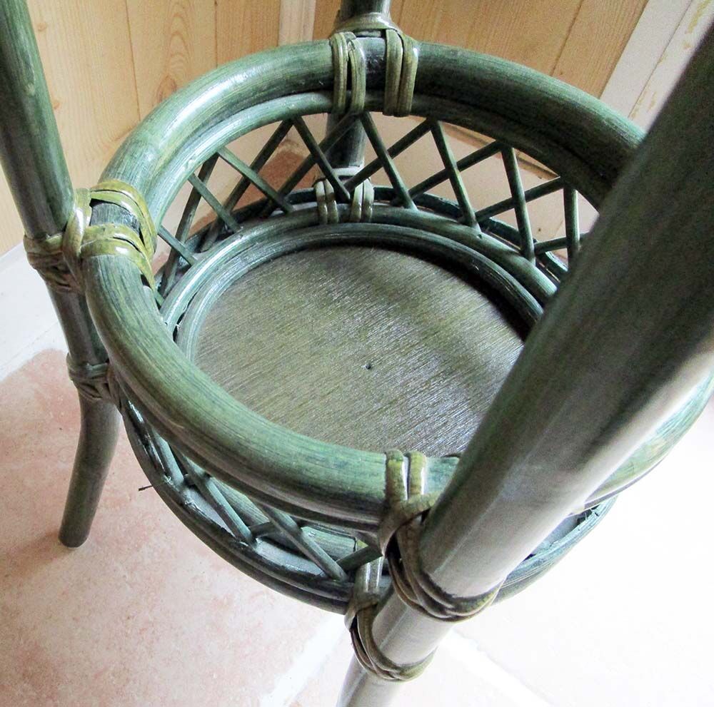 Bamboo and rattan plant holder