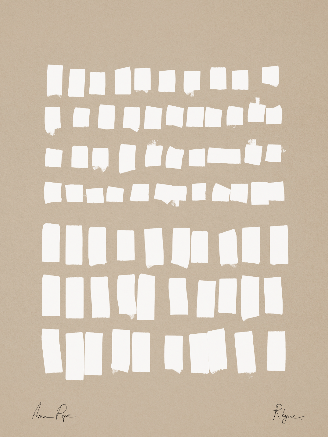 Abstract beige giclee print, 50x70cm