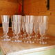 Ensemble de 11 flûtes cristal de Saint-Louis - Modèle Caton