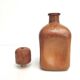 Vintage whisky decanter bottle glass and leather Havana color