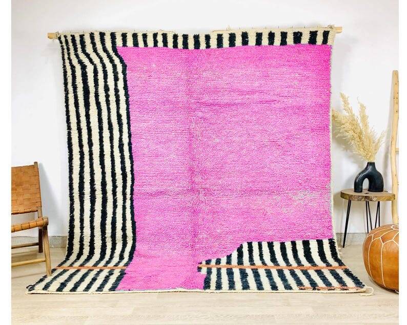 Tapis beni ouraine berbère fait main traditionnelle taille 150 x 250 cm