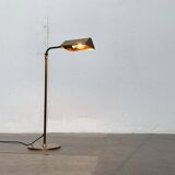 Vintage Hollywood Regency floor lamp in German brass by Florian Schulz.