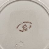 Deep ironstone plate "Cherry Tree" Creil and Montereau