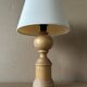 Small old turned wood lamp