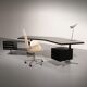 Bureau d'angle exécutif 'T96' d'Osvaldo Borsani pour Tecno en bois laqué noir