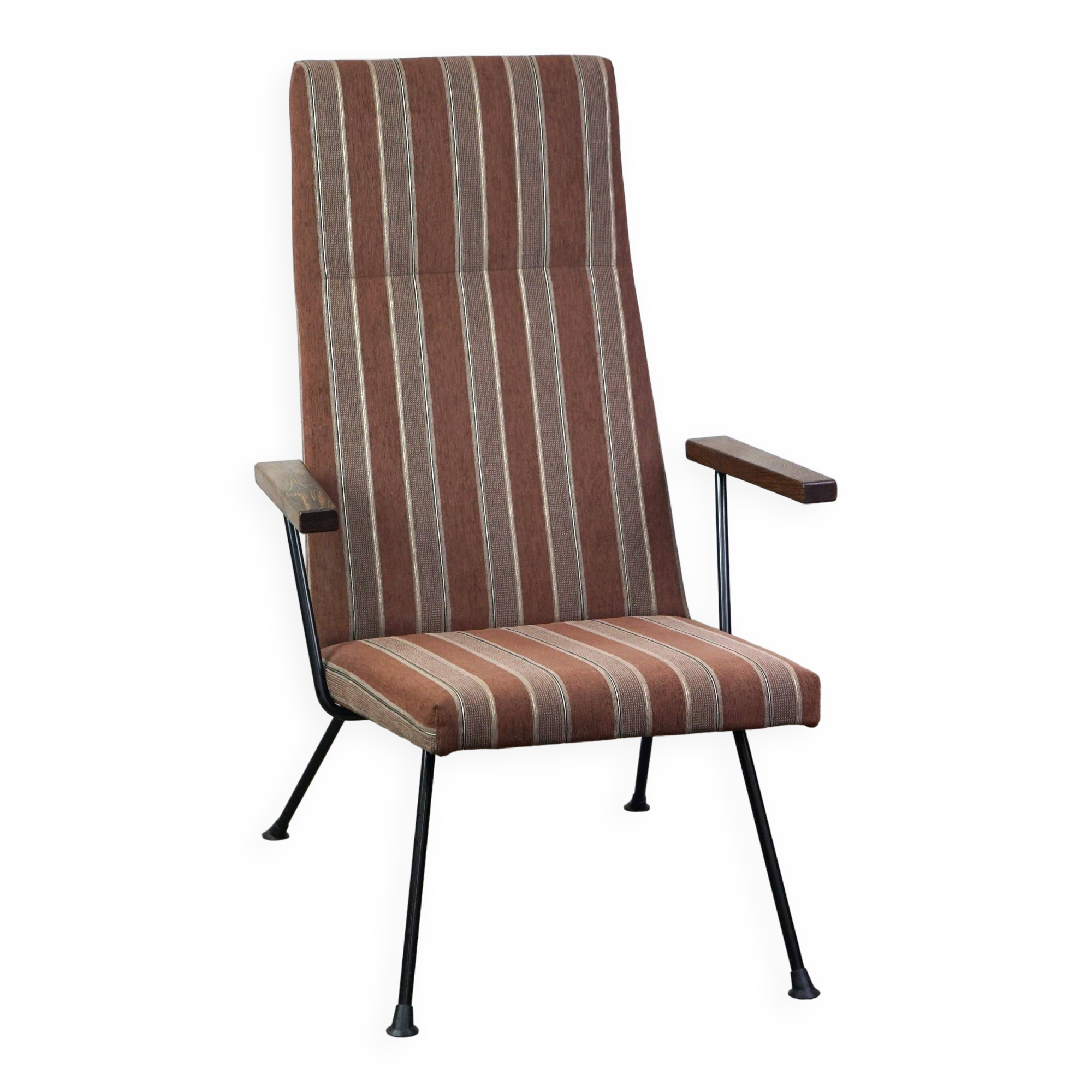 Vintage 50s/60s design armchair with high backrest, model 1410 by Gispen