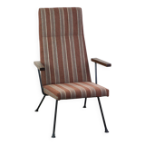 Vintage 50s/60s design armchair with high backrest, model 1410 by Gispen