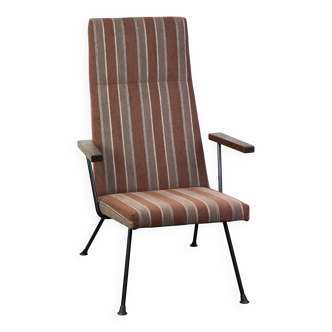 Vintage 50s/60s design armchair with high backrest, model 1410 by Gispen