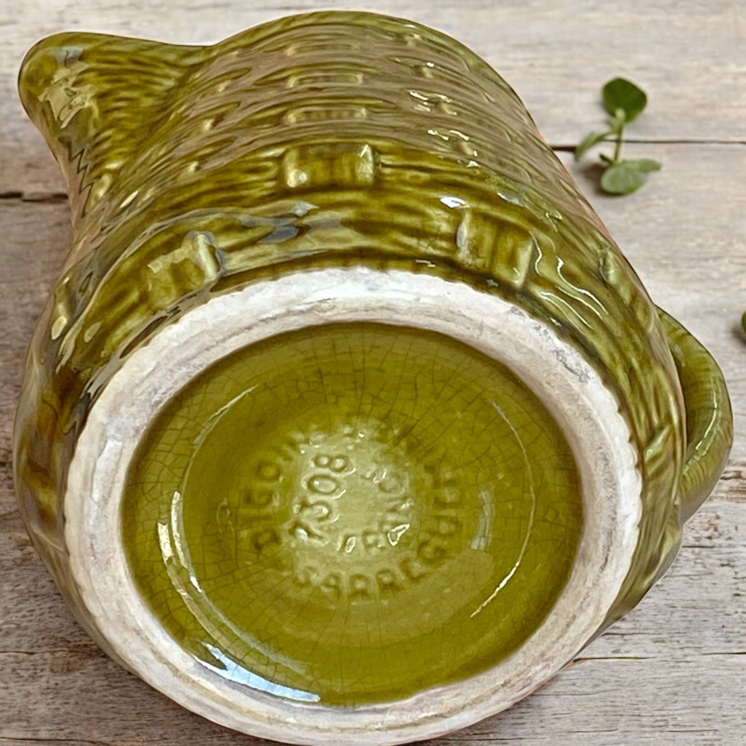 Vintage Digoin Sarreguemines earthenware pitcher - perfect condition