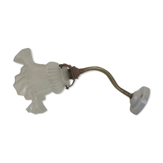 Cycle neck wall lamp, tulip glass