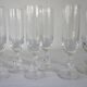 6 champagne flutes in Sèvres crystal, Choiseul model