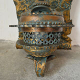 Pair of patinated wrought iron sconces