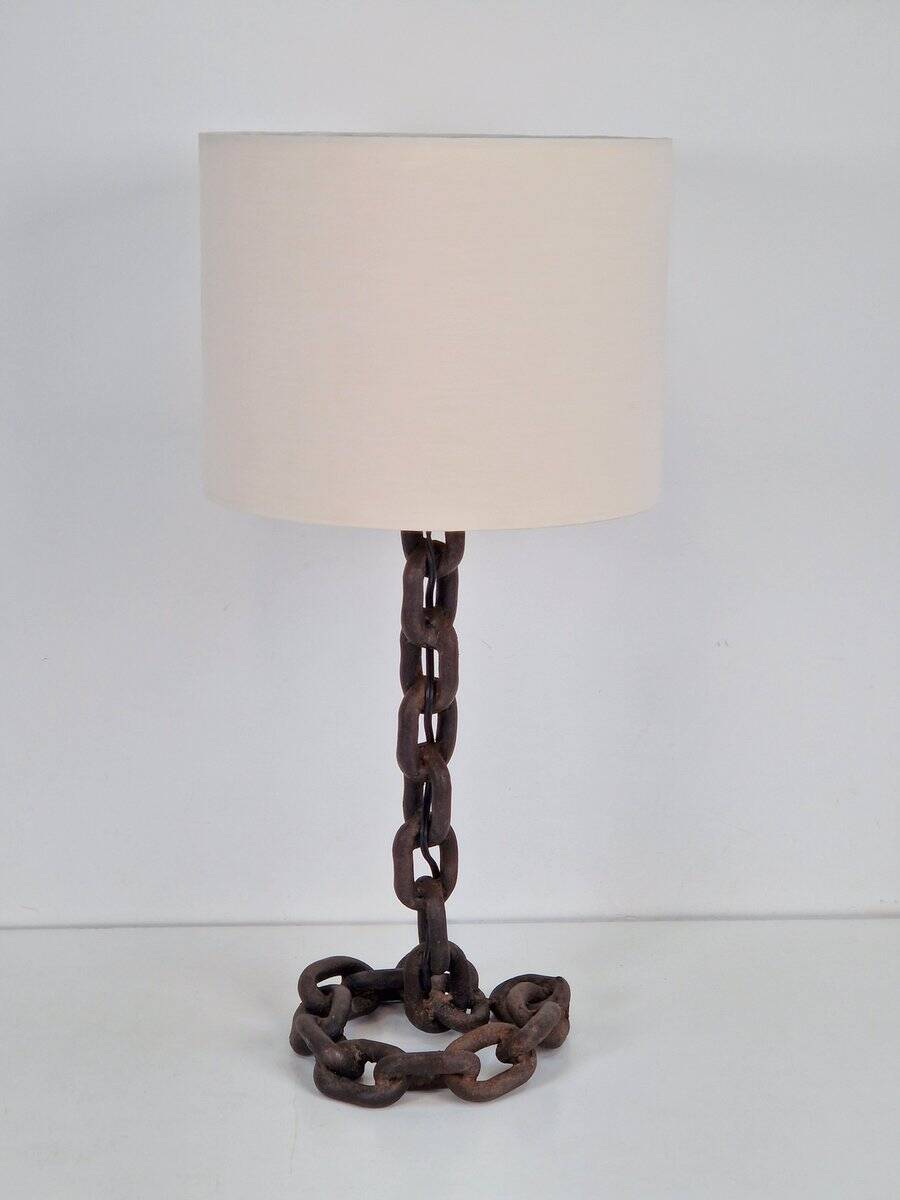Brutalist Chain Table Lamp attributed to Franz West, 1980s