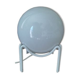 Original opaline globe lamp support metal white patinated dp 0922213