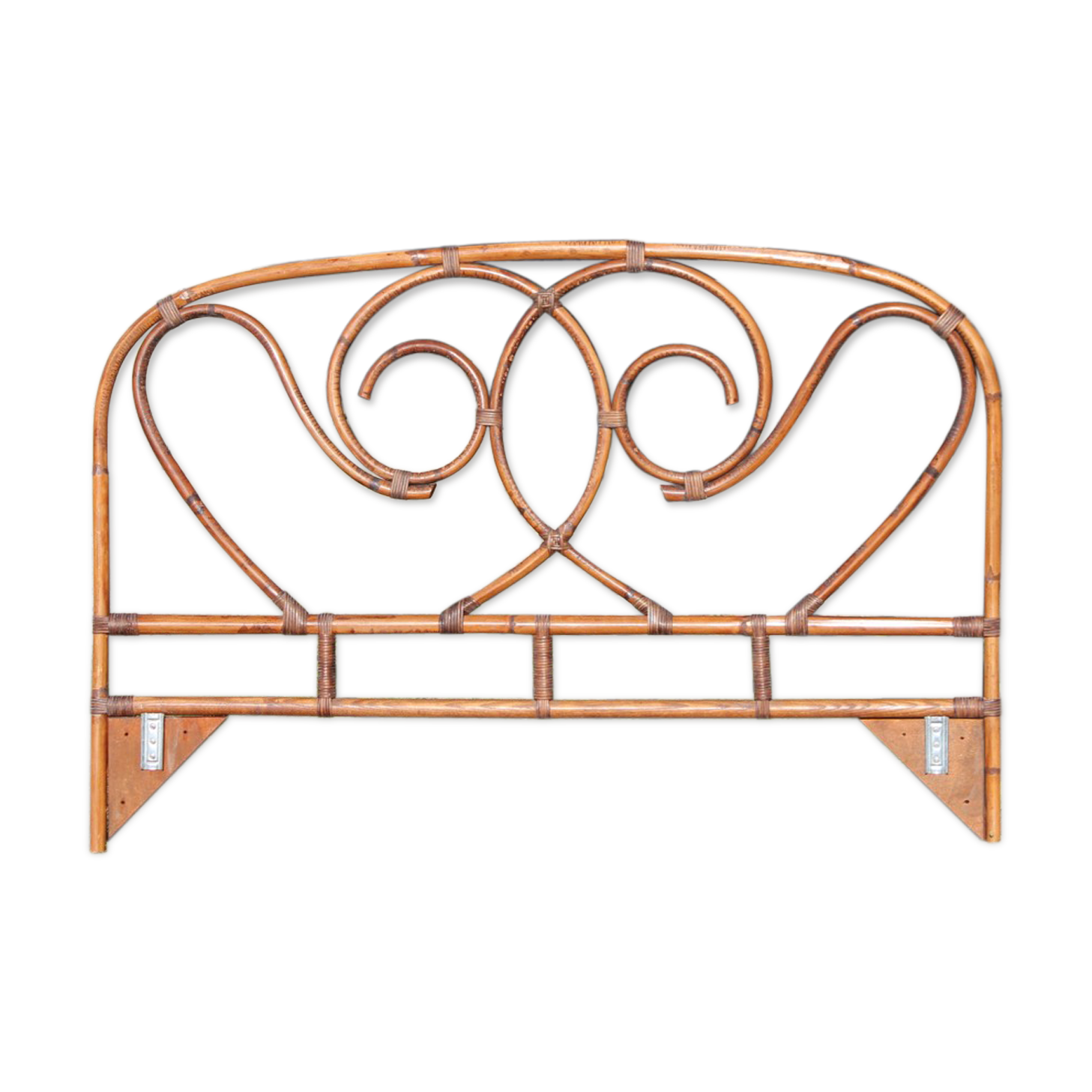 Vintage rattan headboard
