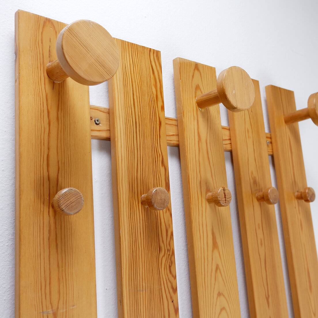 Pair of Slatted Wall Coat Racks