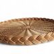 Rustic French Provence Large Round Handled Wicker Tray, France