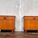 Bedside table end of vintage sofa