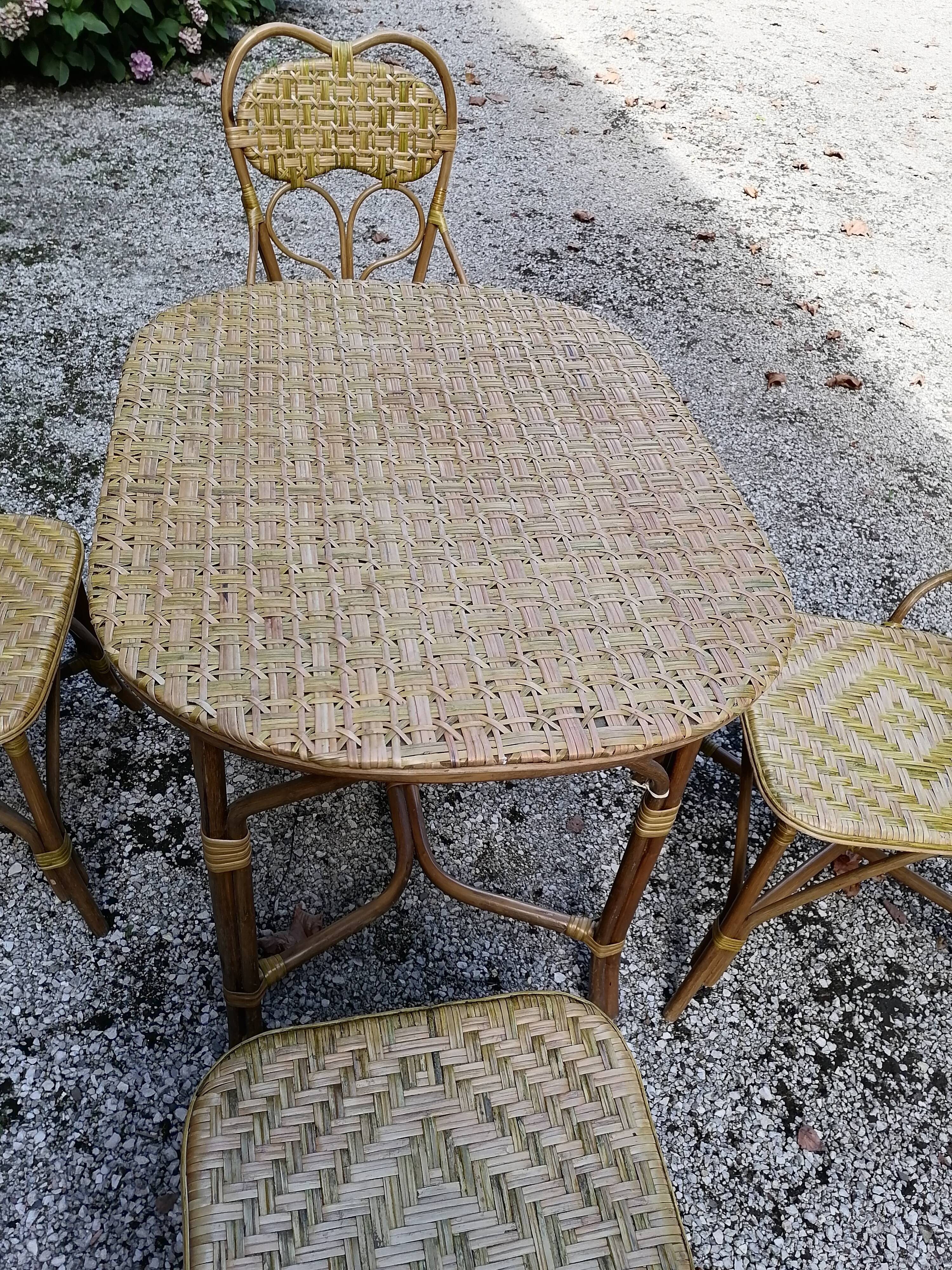Rattan garden furniture 1960