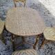 Salon de jardin en rotin 1960
