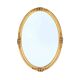Antique oval wall mirror in gold resin - 63 cm