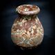 Glazed ceramic vase in mixed brown and beige earth by Jean Gerbino.