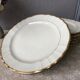 Set of six plates Limoges B-C ivory and gold art deco