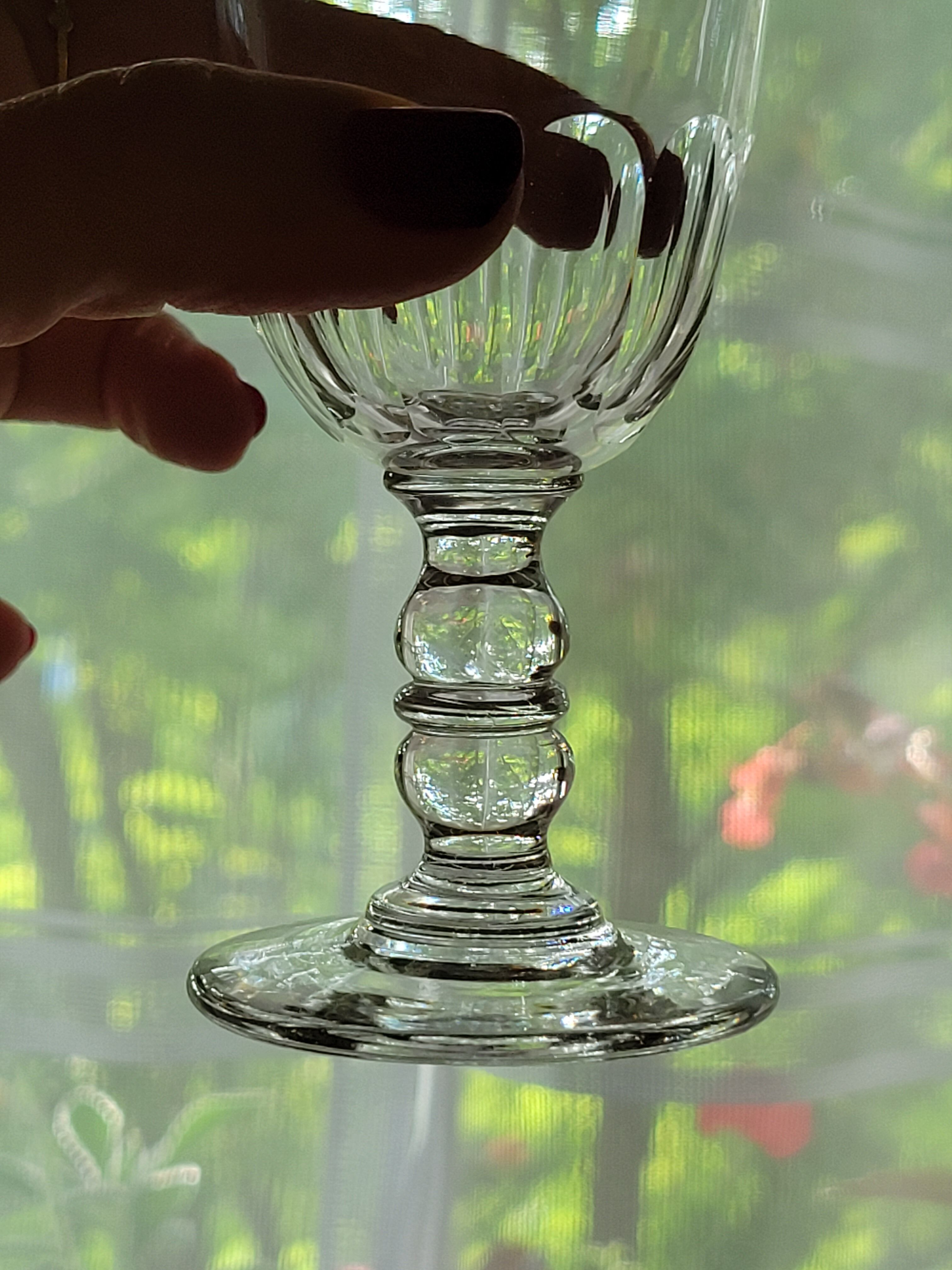 Baccarat model Clermont Côtes Plats Lot 6 Old Glasses A Vin Port Cristal