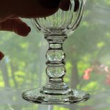 Lot 6 anciens verres a vin porto cristal, Baccarat Modèle Clermont Côtes Plates