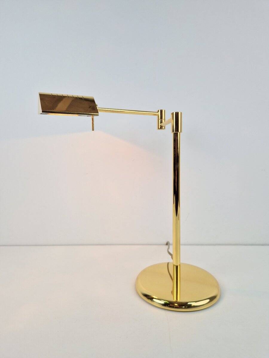 Regency Brass Adjustable Table Lamp from Egoluce, 1970s
