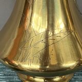 Massive bronze vase, decorated with bird figures and poppy flower.