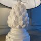 Imposing ceramic table lamp artichoke shape, Italy, 1960s