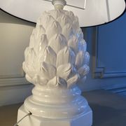 Imposing ceramic table lamp artichoke shape, Italy, 1960s