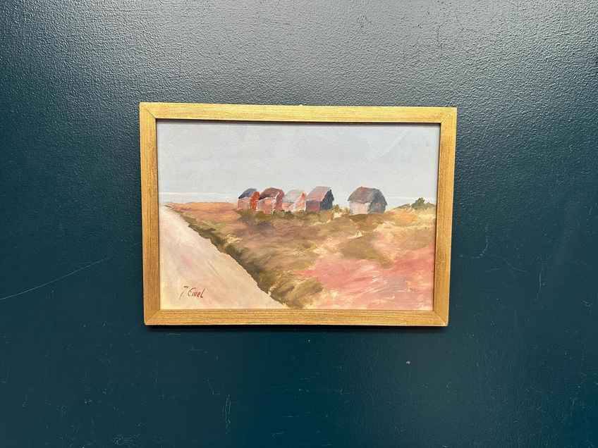 Original Swedish Oil on Panel – “Landskap”by J. Emel – Signed – Vintage