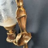 Pair of bronze wall sconces in Empire/Napoleon III style.